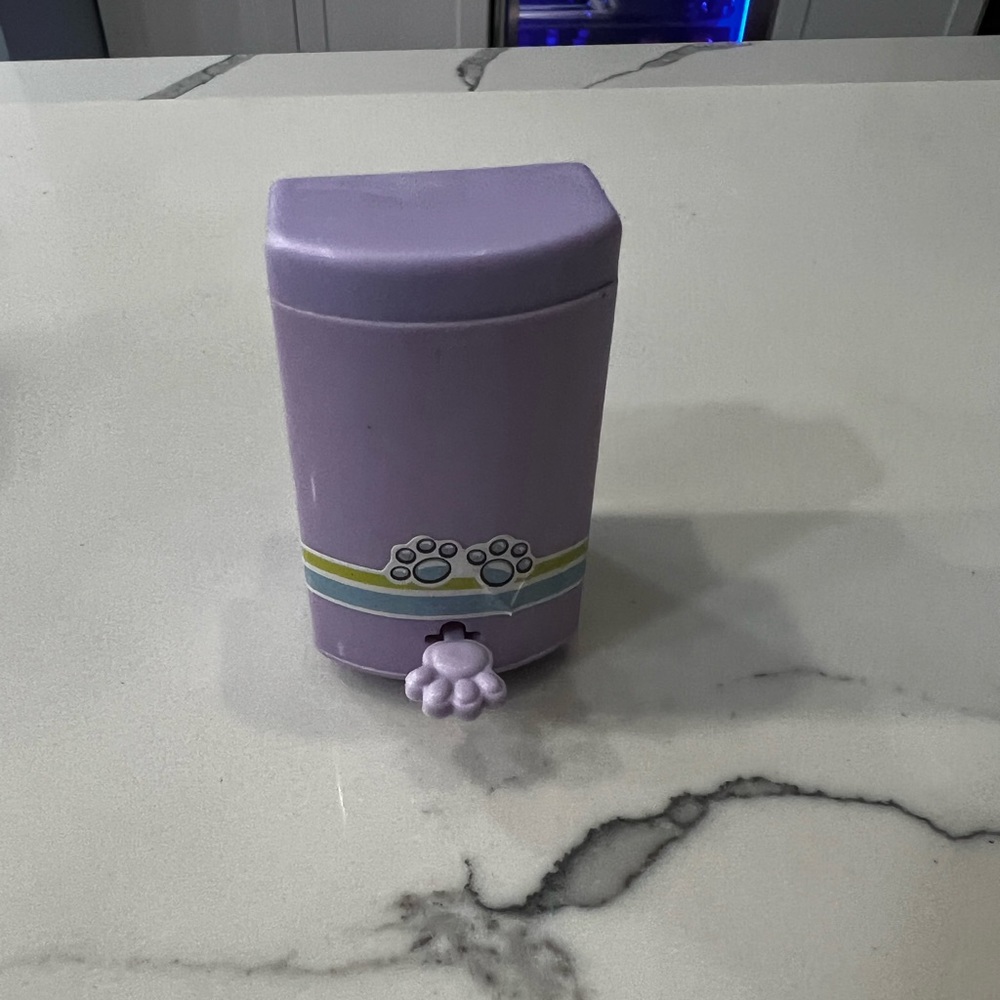 Vintage Hasbro Littlest Pet Shop LPS Purple Garbage Can Pail RARE Hard To Find